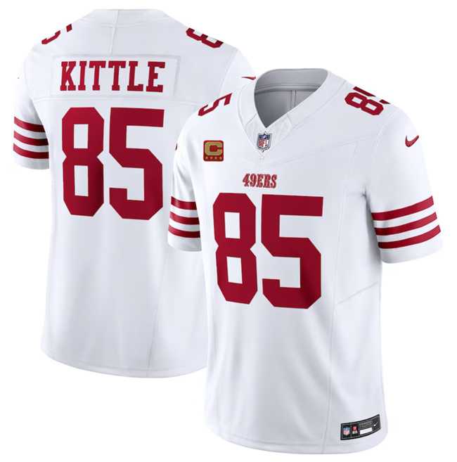 Men & Women & Youth San Francisco 49ers #85 George Kittle White 2023 F.U.S.E. With 1-Star C Patch Vapor Untouchable Limited Jersey